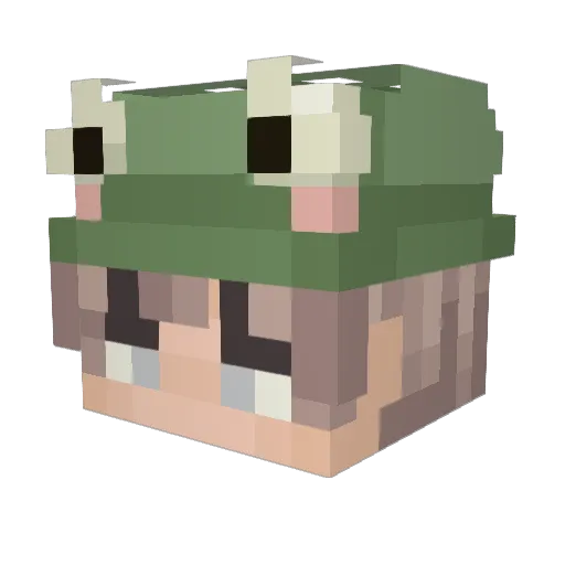 michi_0070 Minecraft avatar head, 3D render