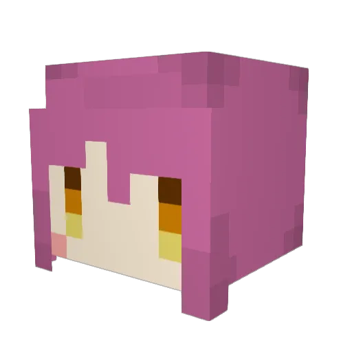 michicar Minecraft avatar head, 3D render