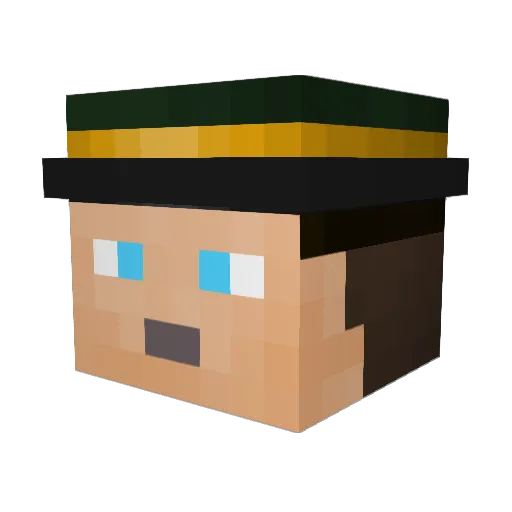 michidus Minecraft avatar head, 3D render