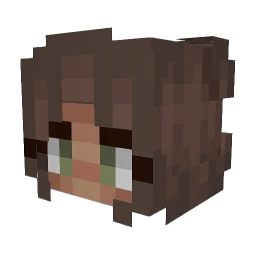 michigangg Minecraft avatar head, 3D render