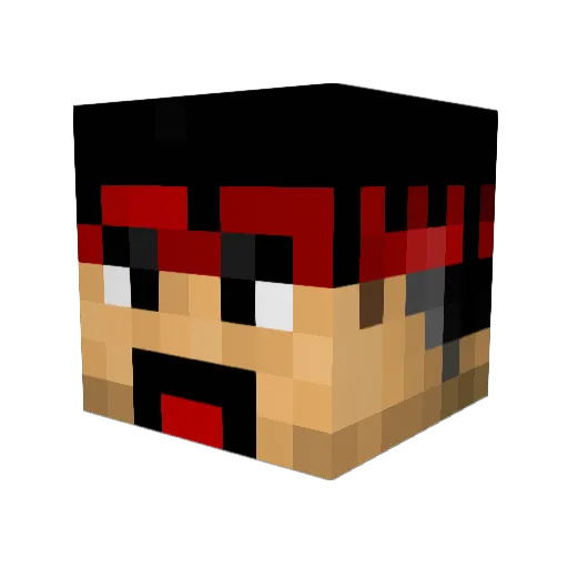 michimanx Minecraft avatar head, 3D render