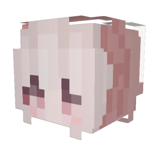 michiwah Minecraft avatar head, 3D render