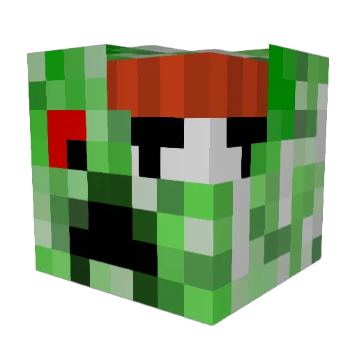 michmaddin Minecraft avatar head, 3D render
