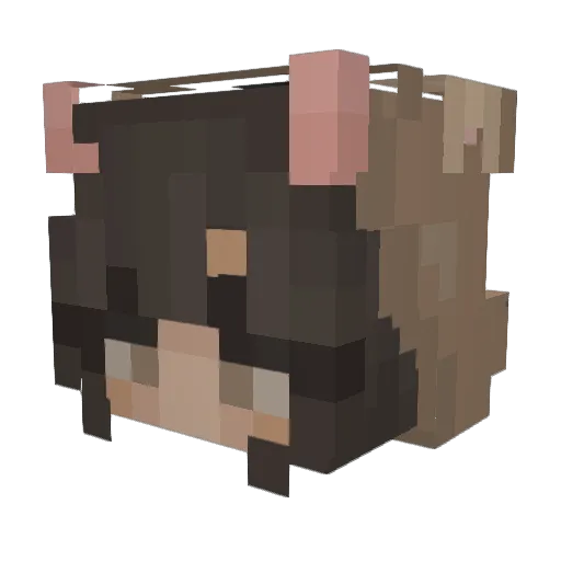 michng Minecraft avatar head, 3D render
