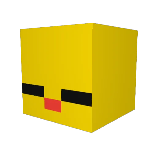 michou4428 Minecraft avatar head, 3D render