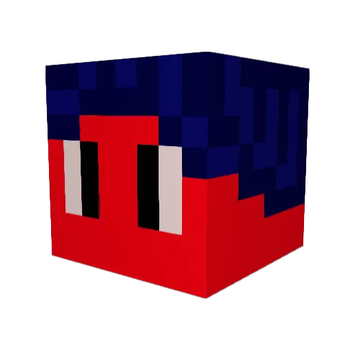 michull Minecraft avatar head, 3D render