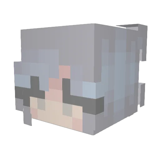 micin_nom Minecraft avatar head, 3D render