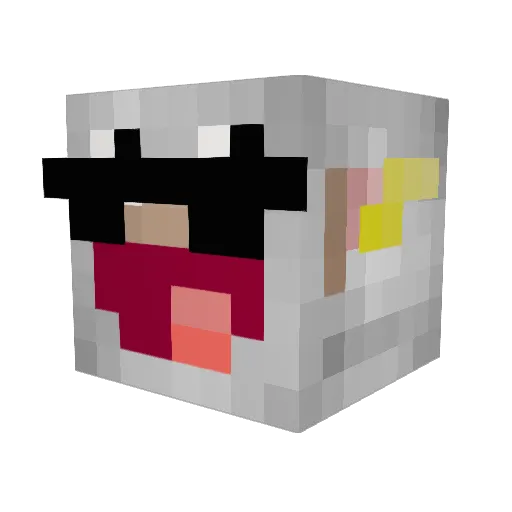 miciomiciobau Minecraft avatar head, 3D render