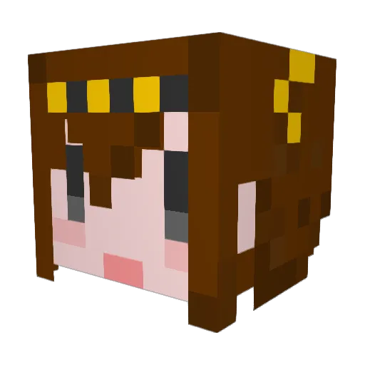 mick_00 Minecraft avatar head, 3D render
