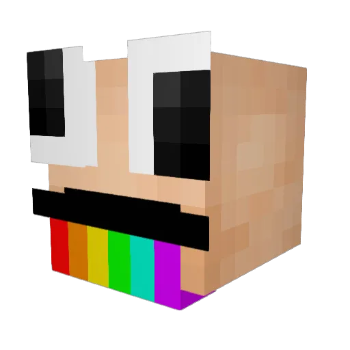 mickblik Minecraft avatar head, 3D render
