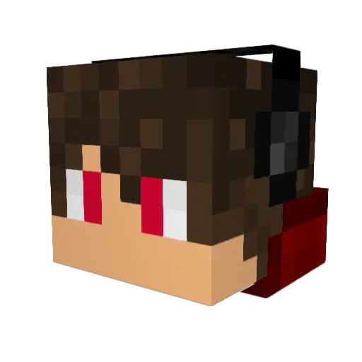 mickebob Minecraft avatar head, 3D render