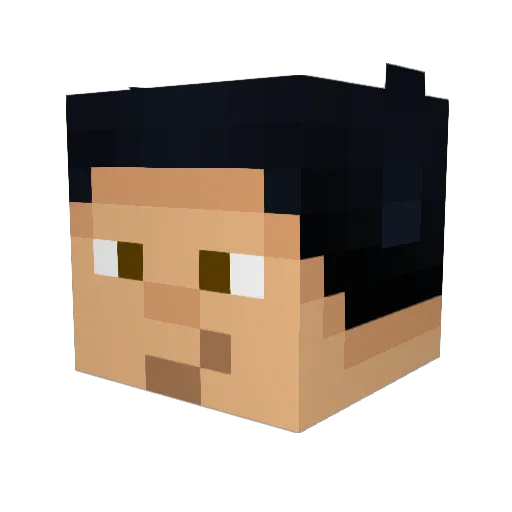 mickei3 Minecraft avatar head, 3D render