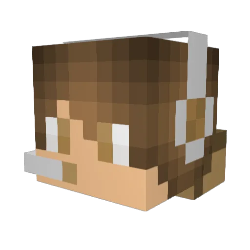 mickeric Minecraft avatar head, 3D render