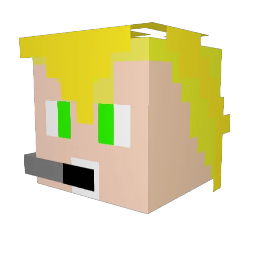 mickey1324 Minecraft avatar head, 3D render