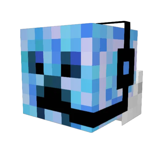 mickeymicahmixer Minecraft avatar head, 3D render