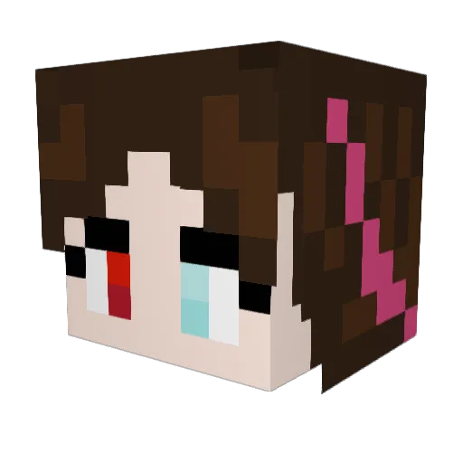 mickeyminach Minecraft avatar head, 3D render