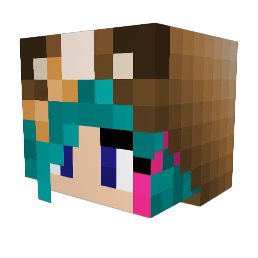 mickeyplay Minecraft avatar head, 3D render