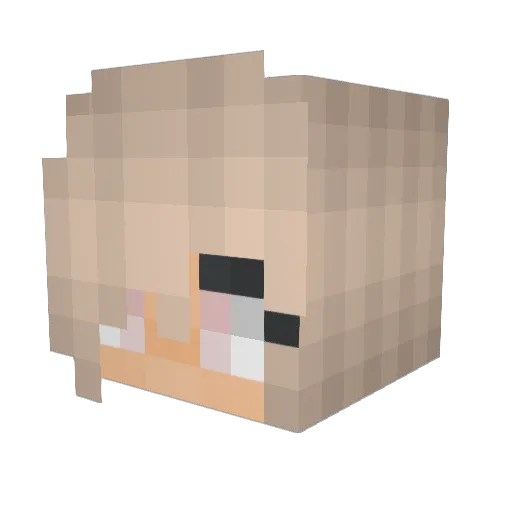 micklia Minecraft avatar head, 3D render