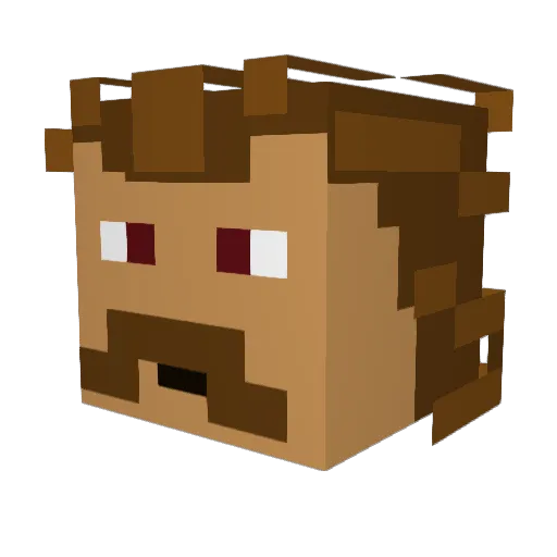 micko37 Minecraft avatar head, 3D render