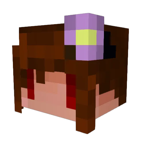 mickousse Minecraft avatar head, 3D render