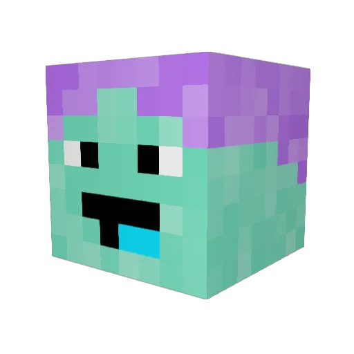 micktim Minecraft avatar head, 3D render