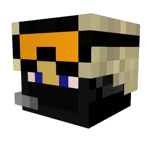 micky_1 Minecraft avatar head, 3D render