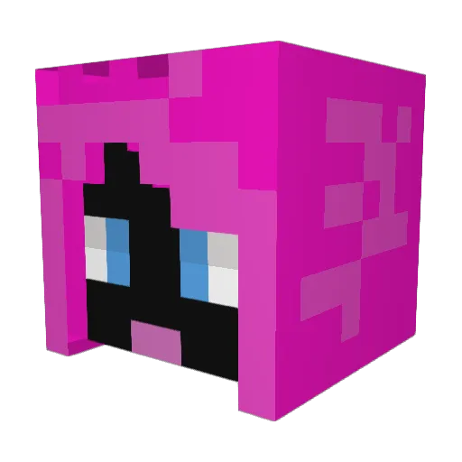 mickydrop Minecraft avatar head, 3D render