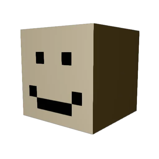 miclefer Minecraft avatar head, 3D render