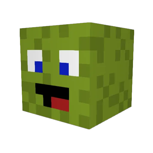 micmelon Minecraft avatar head, 3D render
