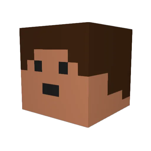 micmoyer Minecraft avatar head, 3D render