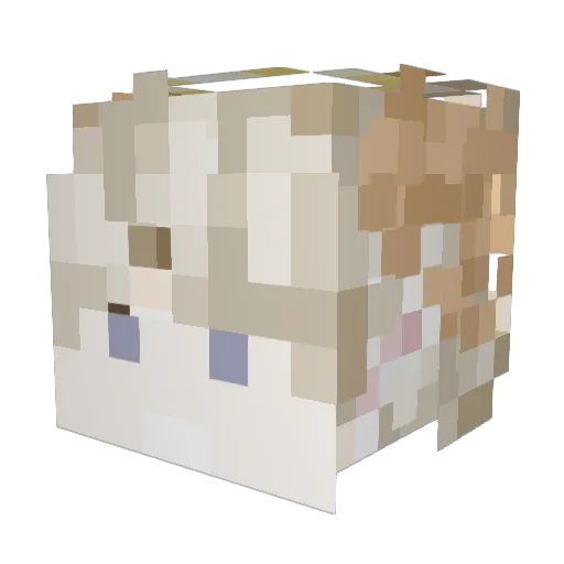 micreen Minecraft avatar head, 3D render