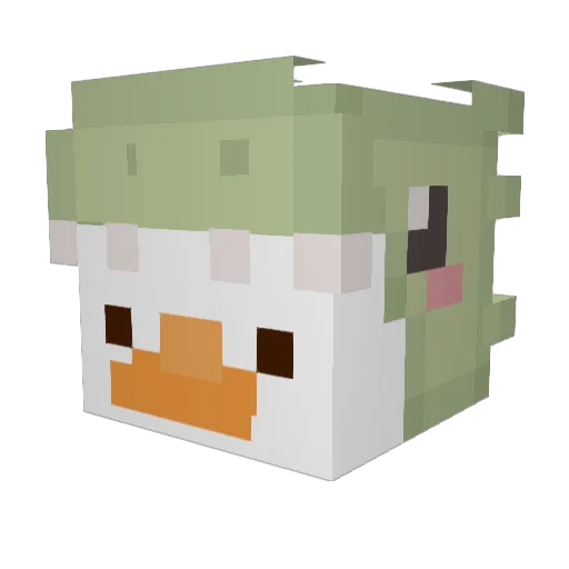 micro_os Minecraft avatar head, 3D render
