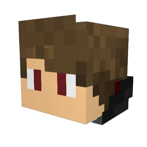 microbiologists Minecraft avatar head, 3D render