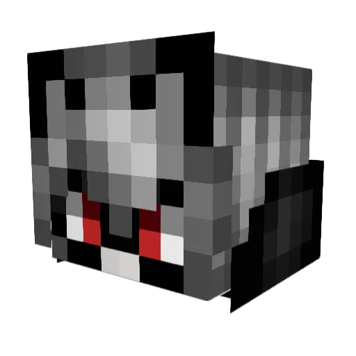 microbuff Minecraft avatar head, 3D render