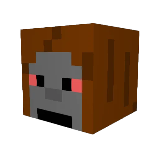 micrococ Minecraft avatar head, 3D render