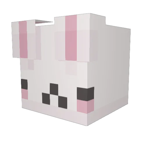 microdollie Minecraft avatar head, 3D render