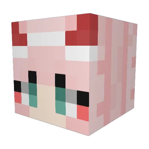 microhardness Minecraft avatar head, 3D render