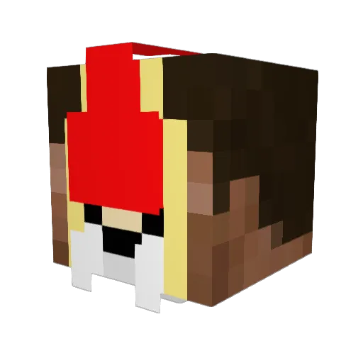 microjava Minecraft avatar head, 3D render