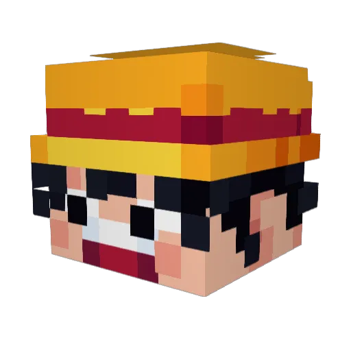 micromai Minecraft avatar head, 3D render