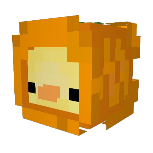 microng Minecraft avatar head, 3D render