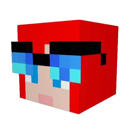 micros101 Minecraft avatar head, 3D render