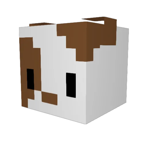 microscientist Minecraft avatar head, 3D render