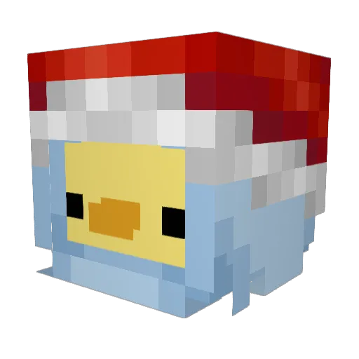 microshmaque Minecraft avatar head, 3D render