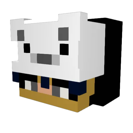 microsoftw0rker Minecraft avatar head, 3D render