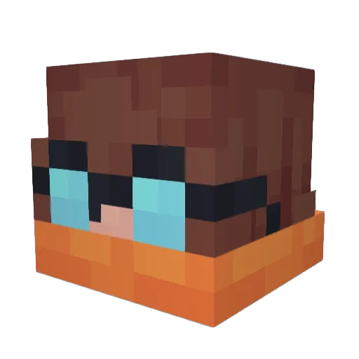 microsoph Minecraft avatar head, 3D render