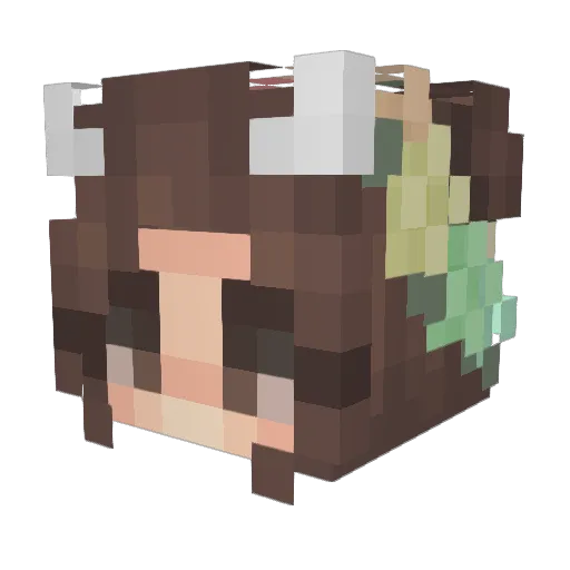 microtherapy Minecraft avatar head, 3D render