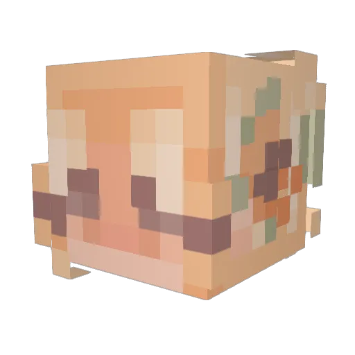 microwave_01 Minecraft avatar head, 3D render
