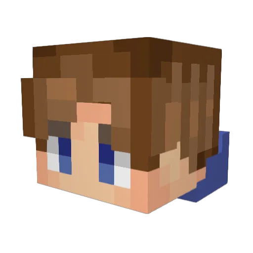 microwaveableTa Minecraft avatar head, 3D render