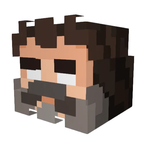 microzoft Minecraft avatar head, 3D render