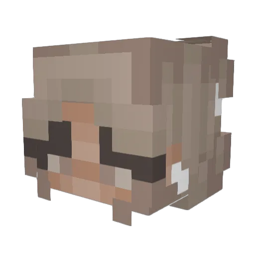 miczalla Minecraft avatar head, 3D render